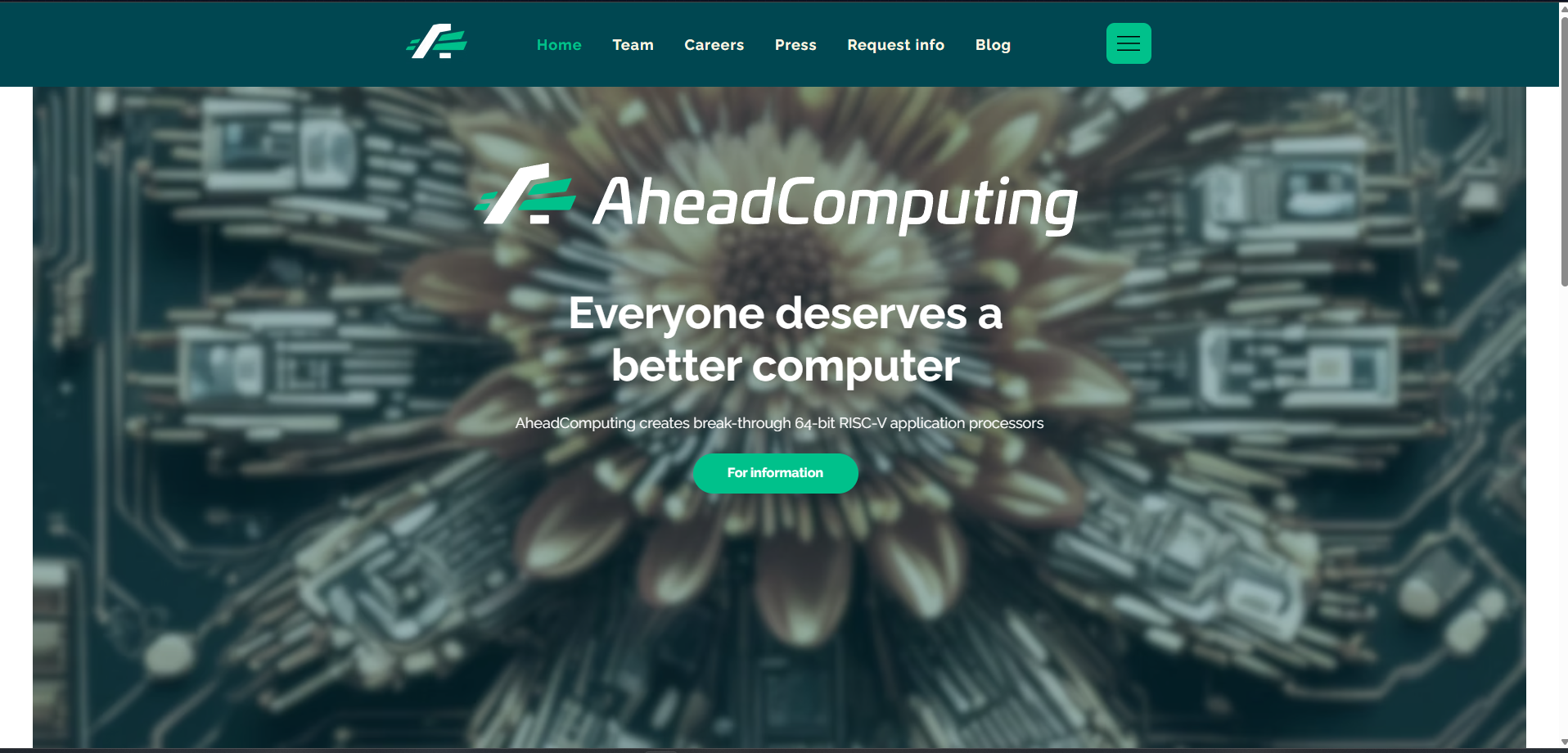 AheadComputing's website