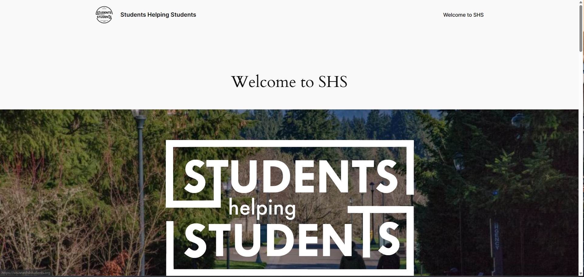 Students Helping Students' website